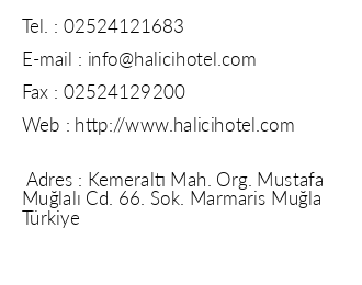 Halc Hotel iletiim bilgileri